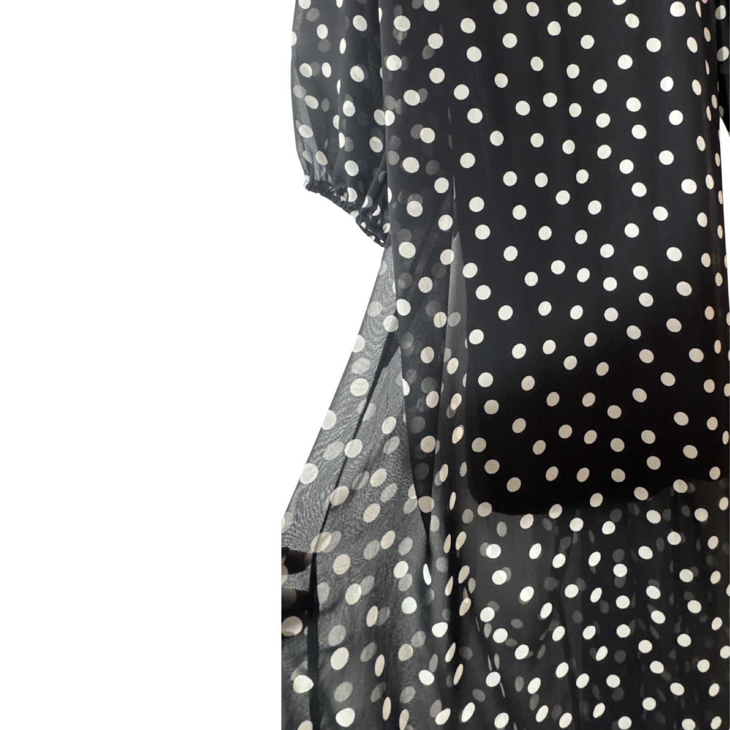 Vestido maxi de manga larga abullonada AVA & VIV para mujer