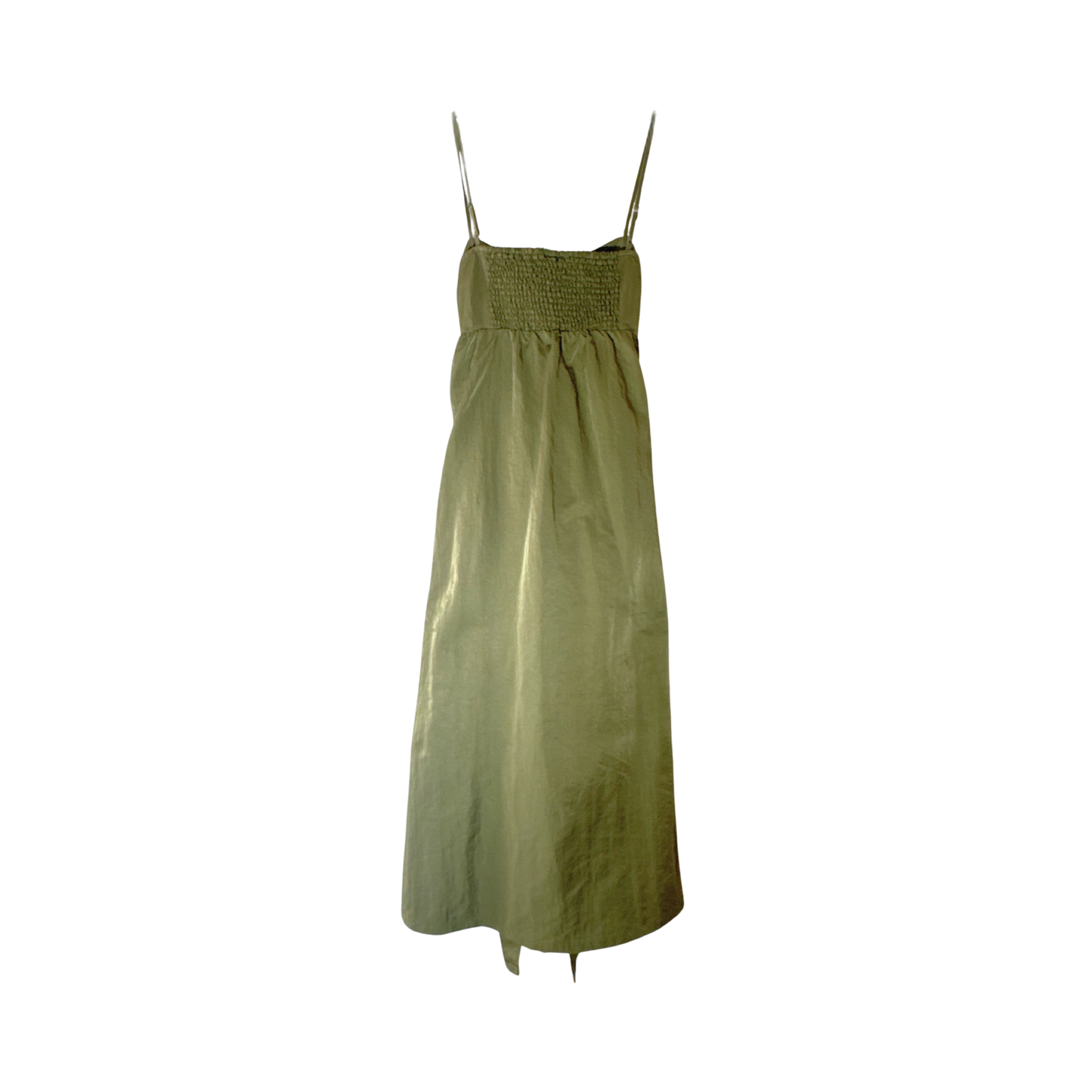 Vestido midi de nailon con cierre frontal FUTURE COLLECTIVE para mujer