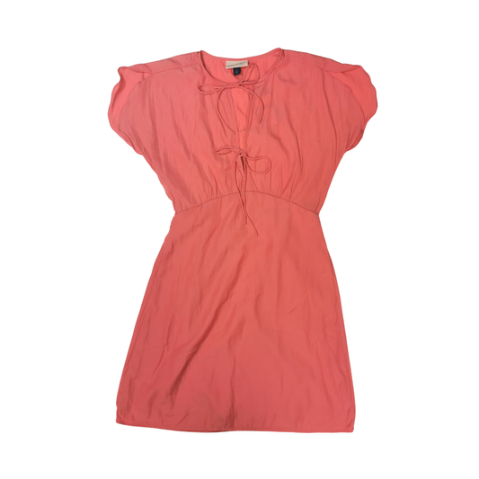 Vestido mini de manga corta con corte A y volantes con lazo UNIVERSAL THREAD para mujer