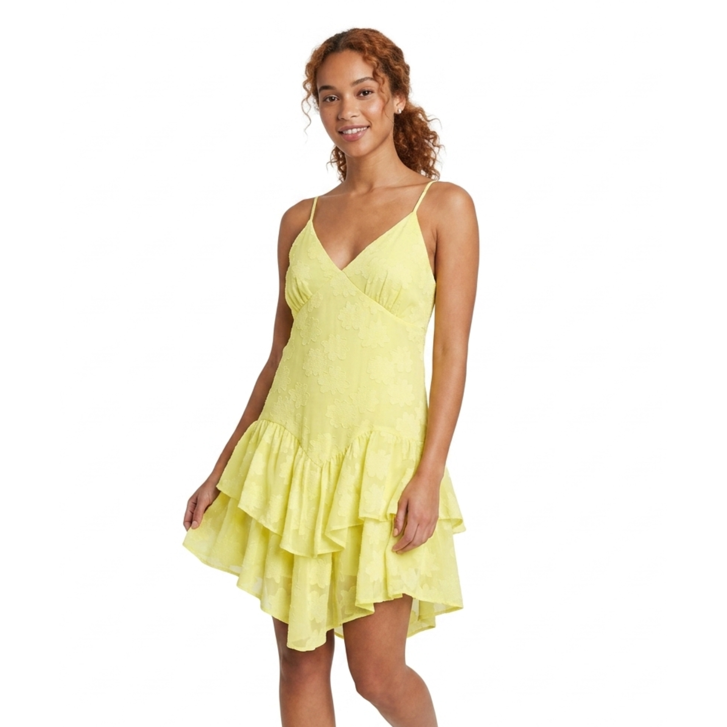 Vestido Skater Corto Escalonado con Copas Triangulares WILD FABLE para mujer