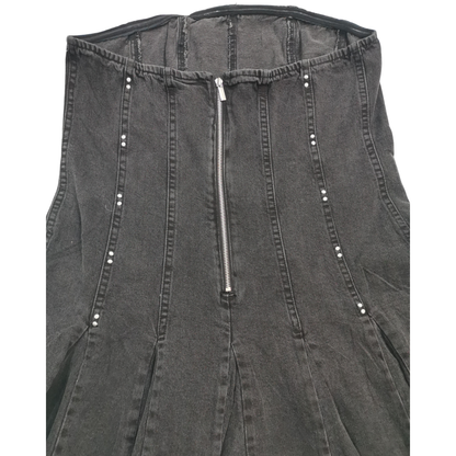 Vestido strapless de mezclilla WILD FABLE para mujer